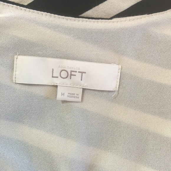 Ann Taylor Loft Black and Ivory Striped Dress - Picture 5 of 6